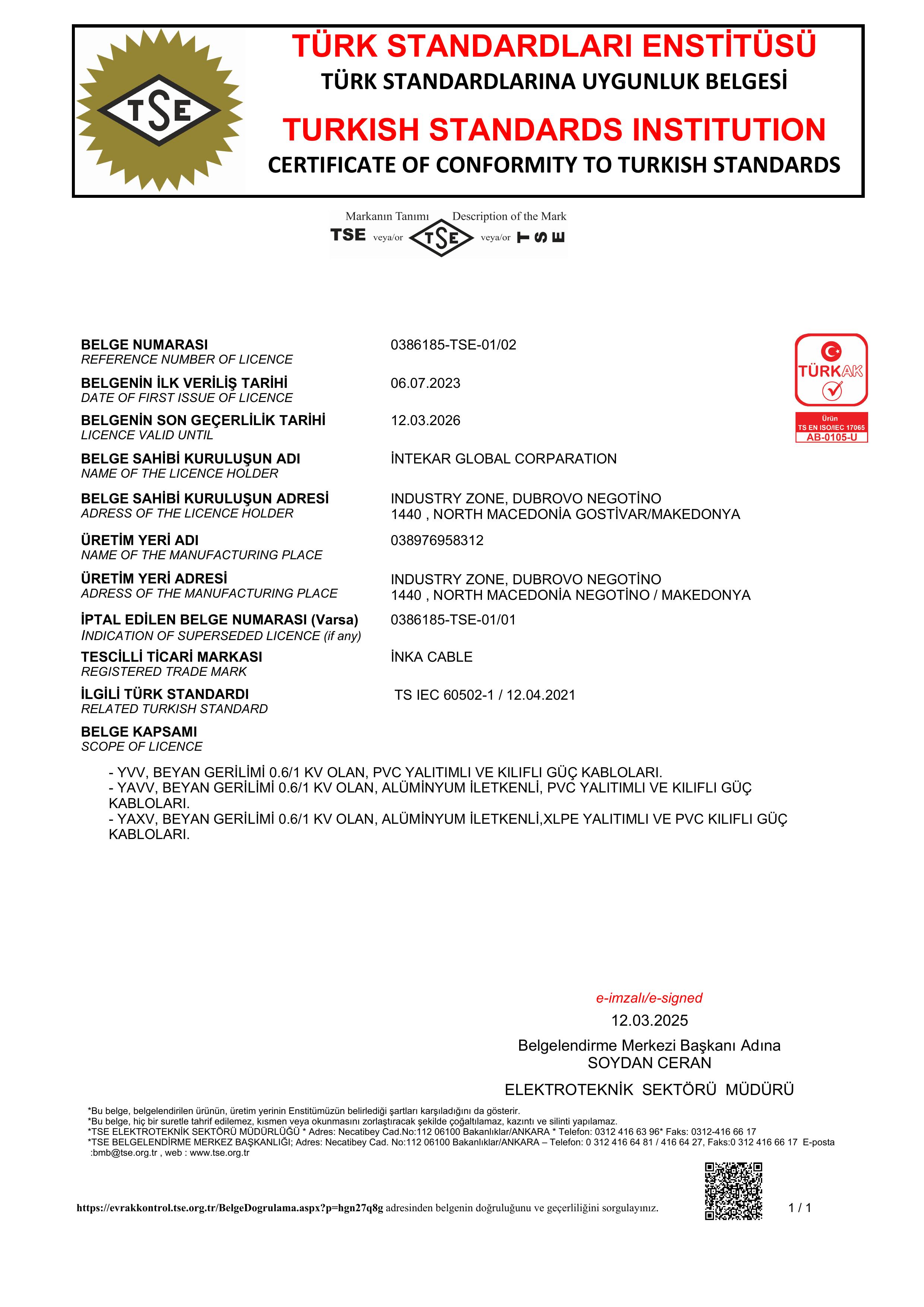 Certificate