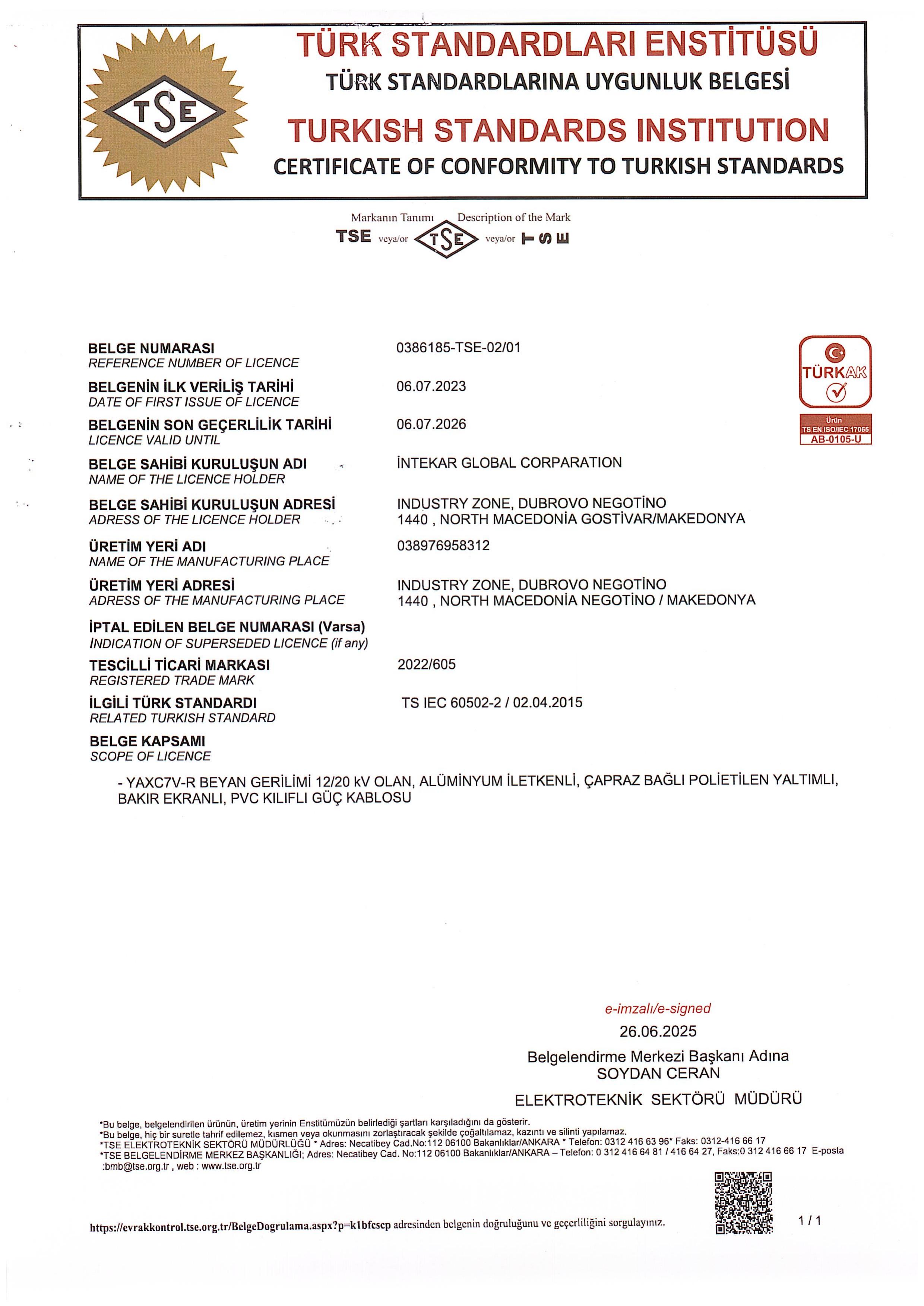 Certificate