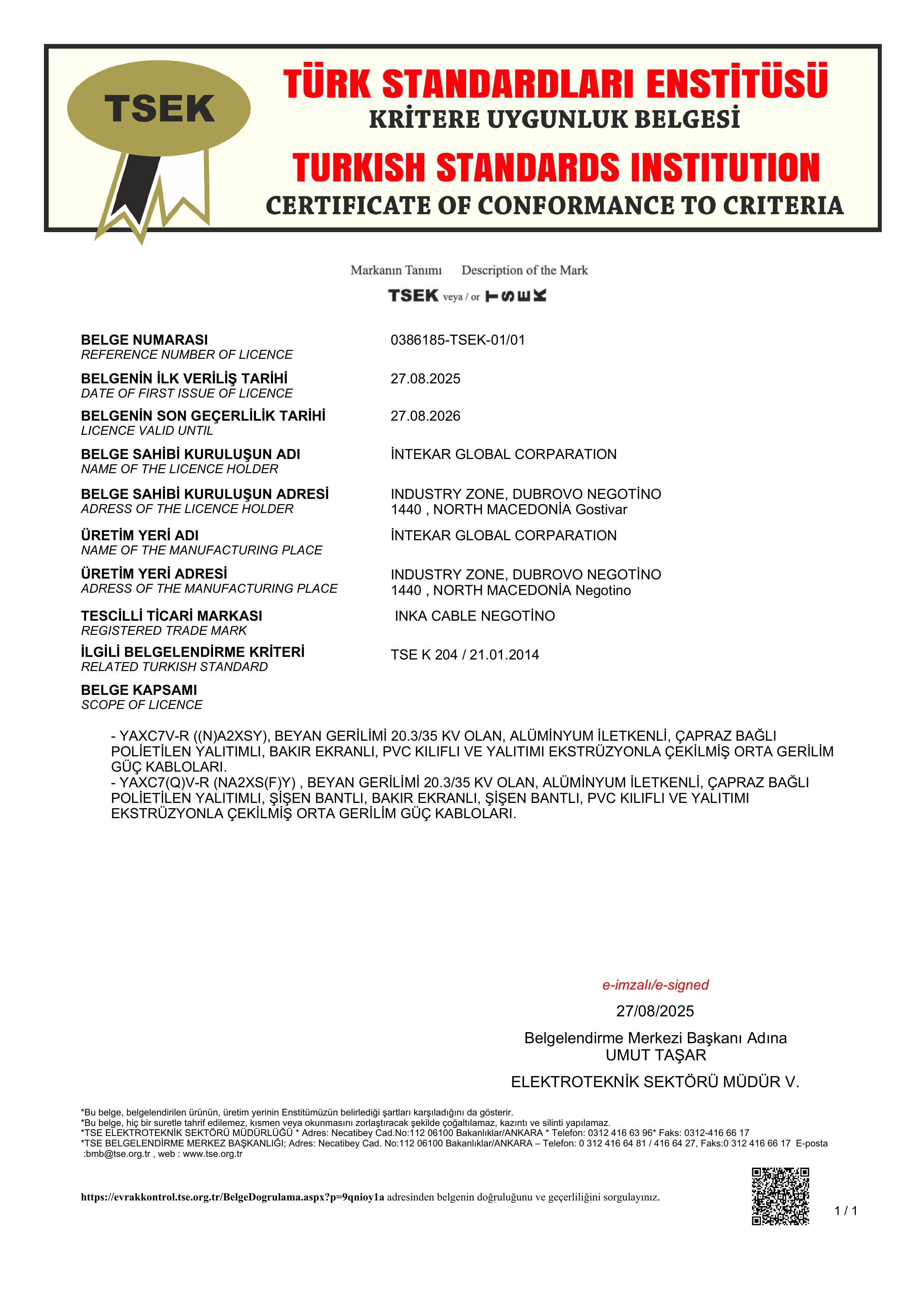 Certificate